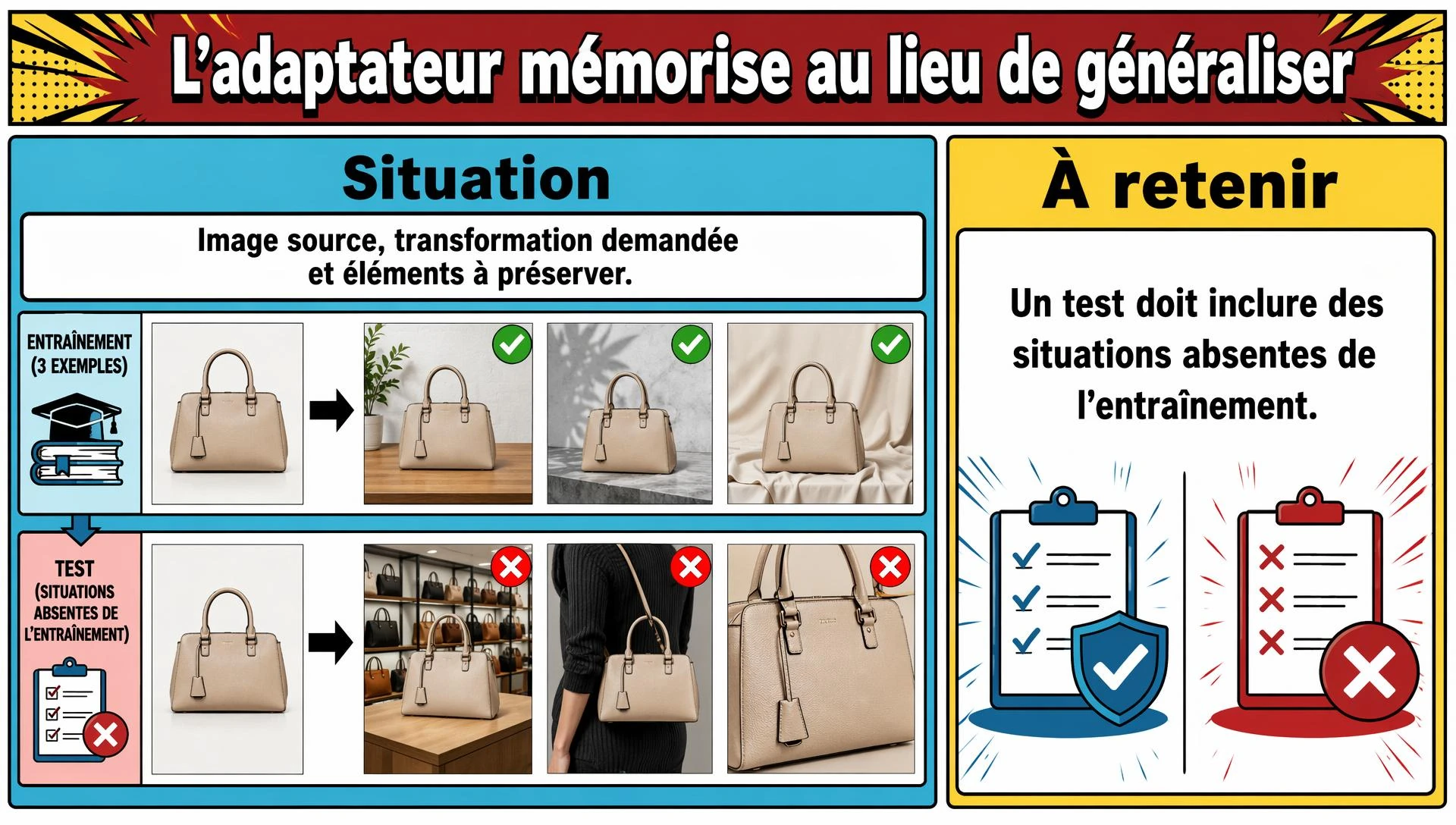 L’adaptateur mémorise au lieu de généraliser