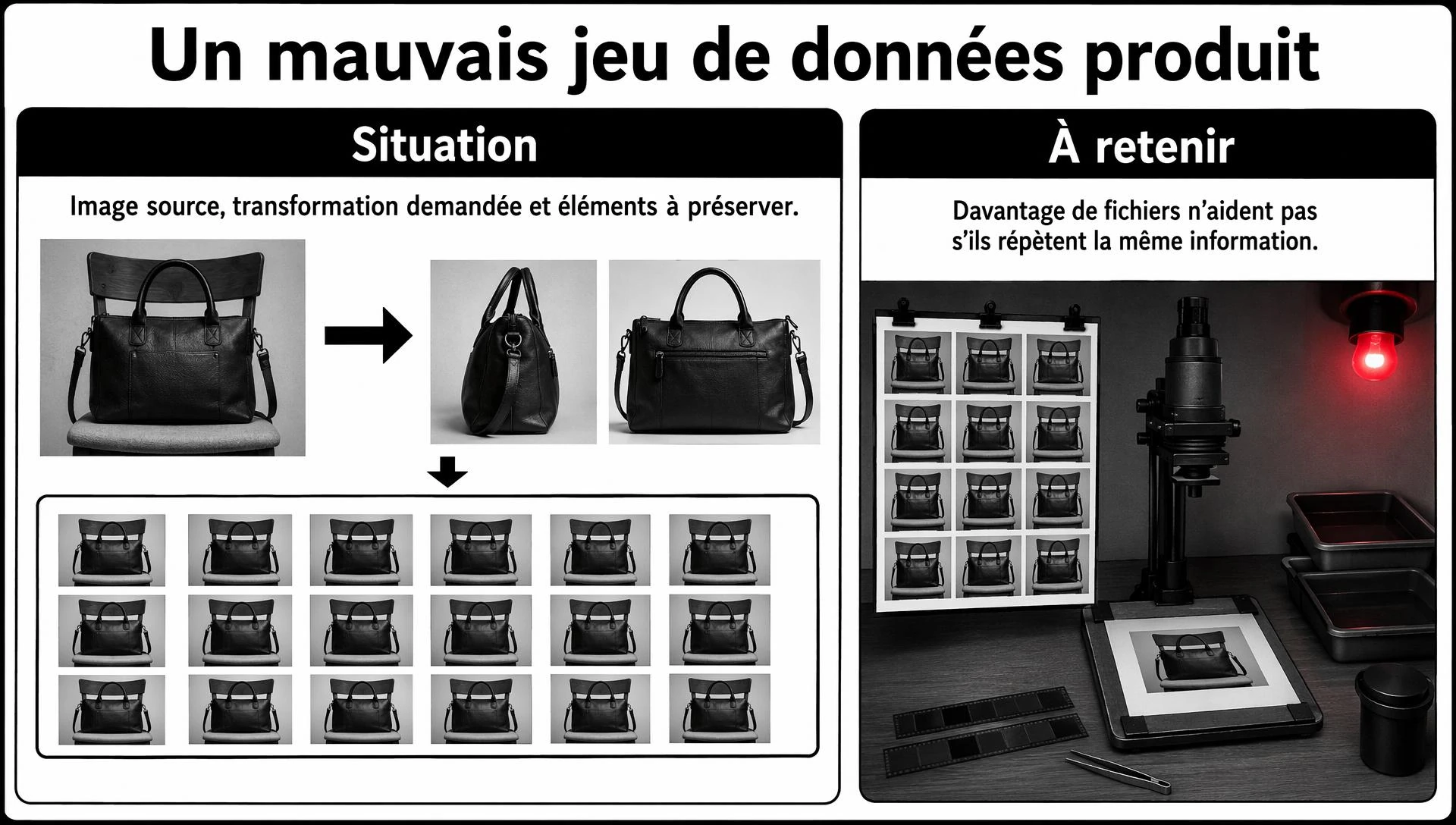 Un mauvais jeu de données produit