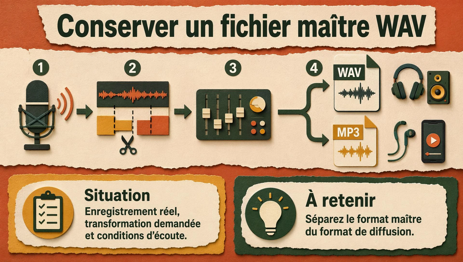Conserver un fichier maître WAV