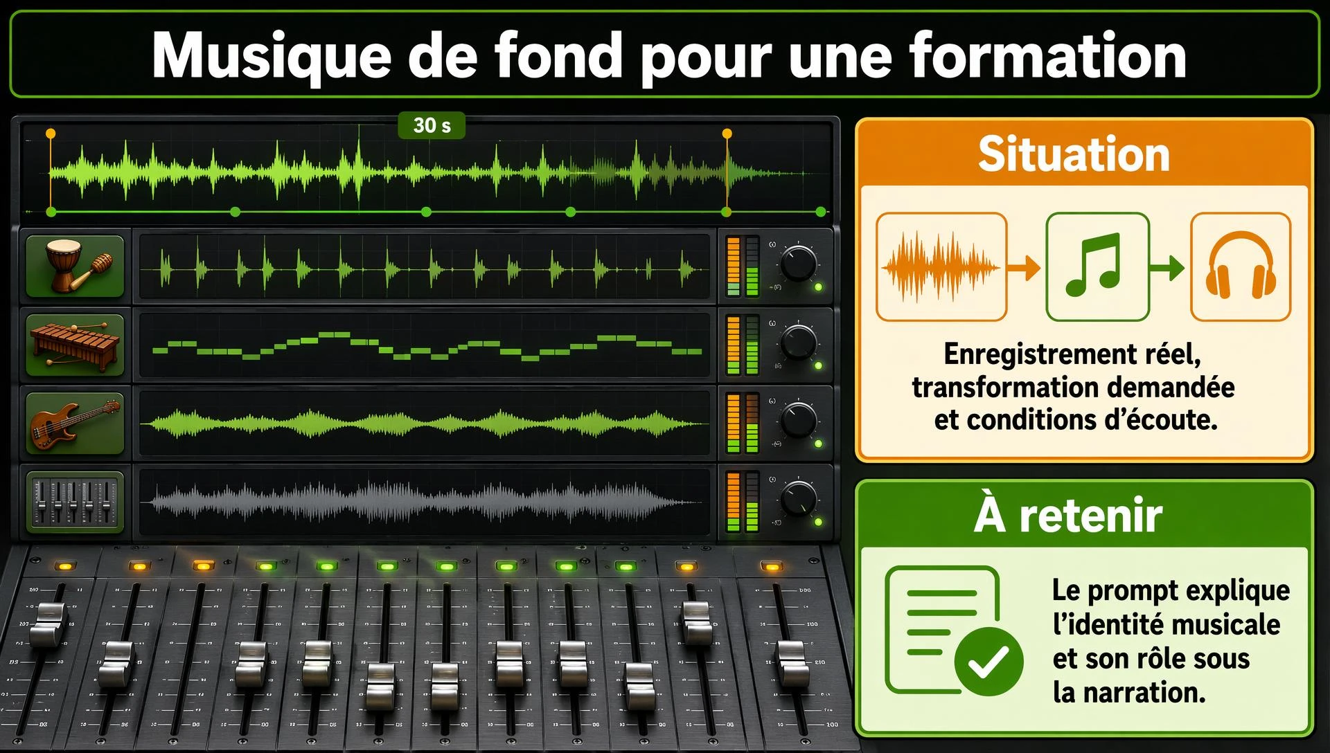 Musique de fond pour une formation
