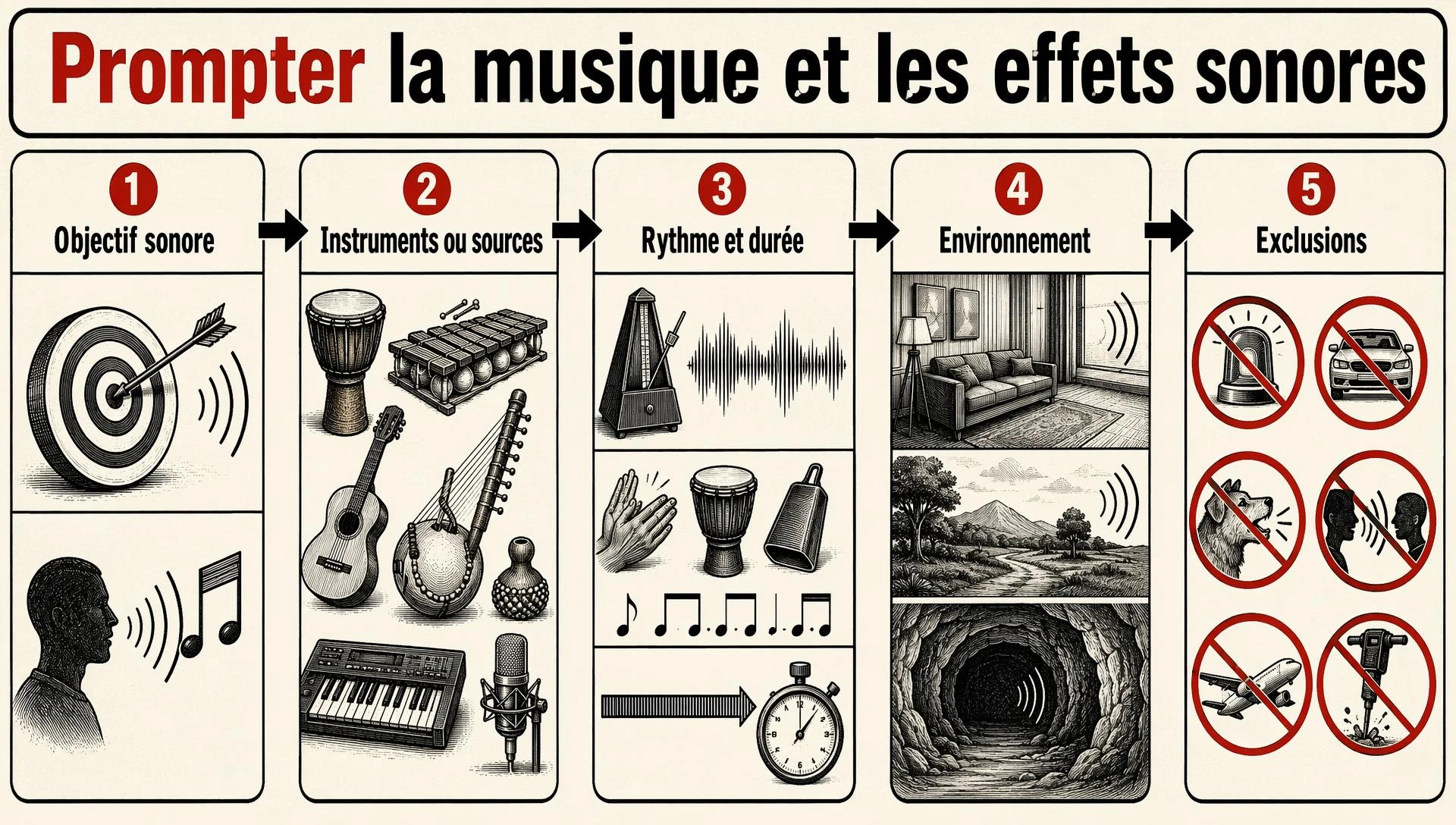 Prompter la musique et les effets sonores