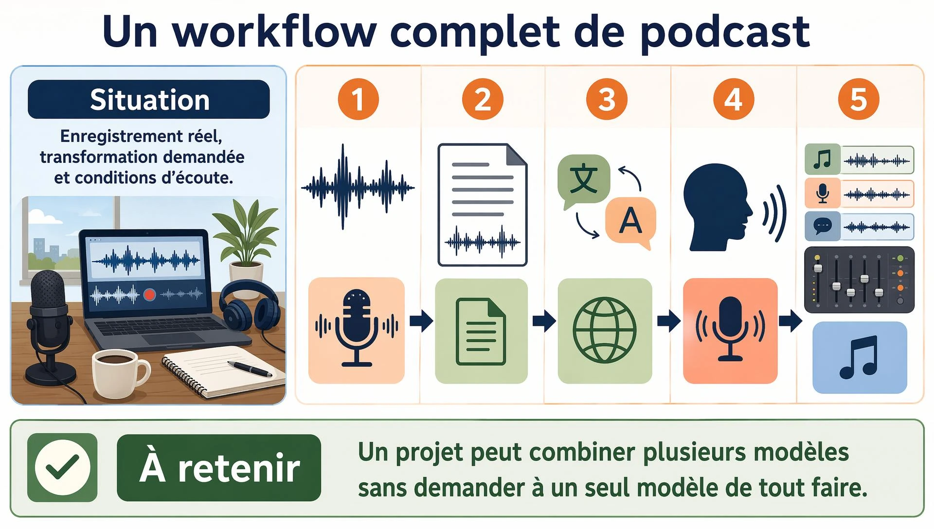 Un workflow complet de podcast