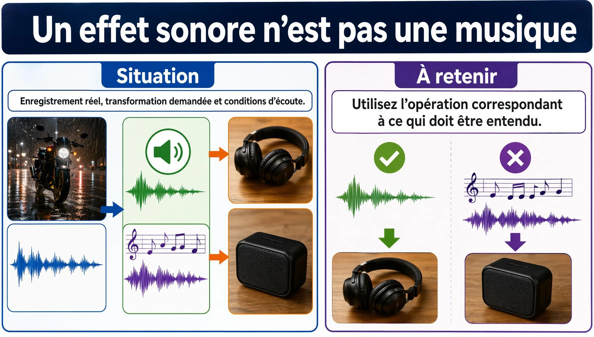 Un effet sonore n’est pas une musique