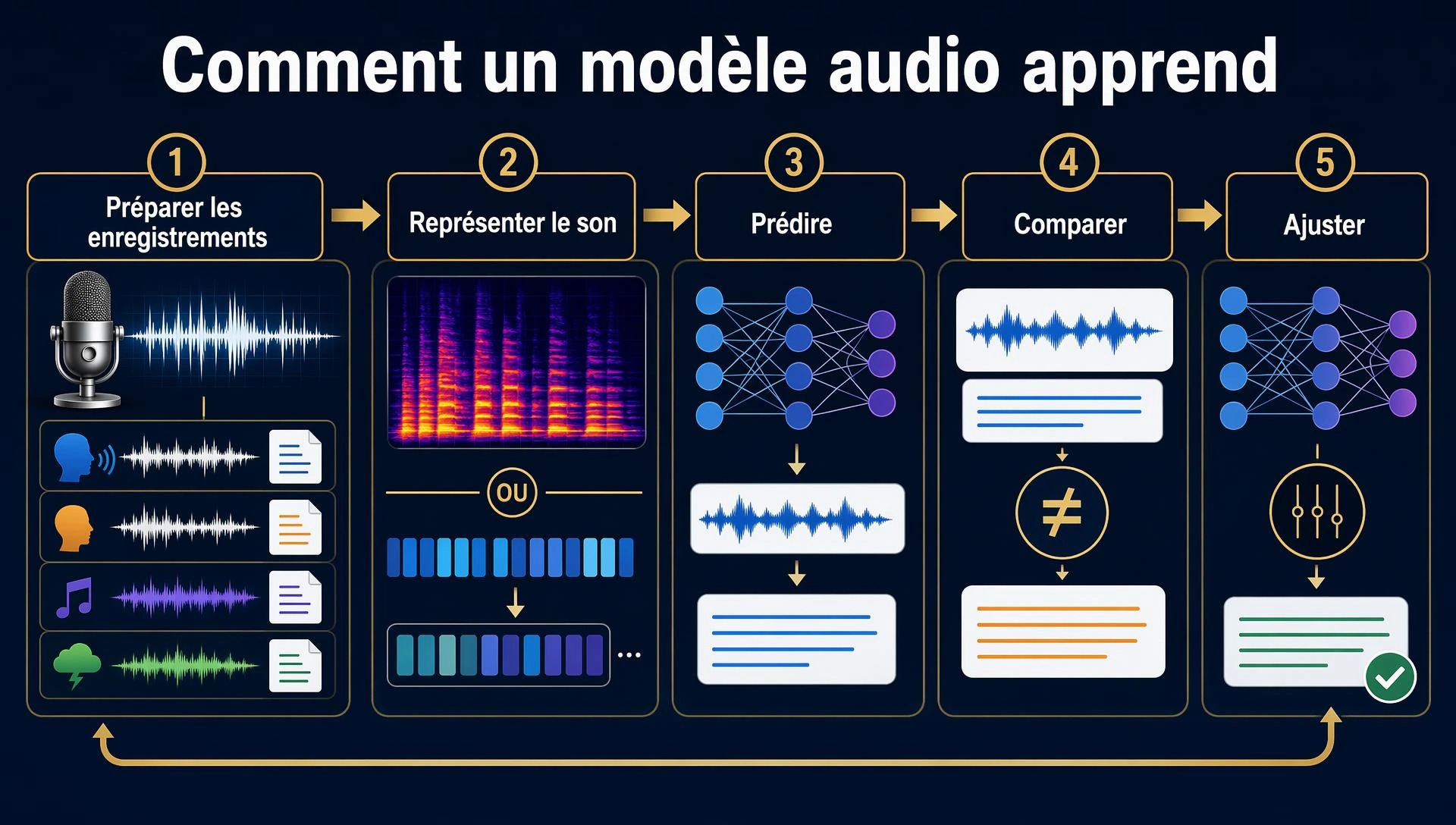 Comment un modèle audio apprend