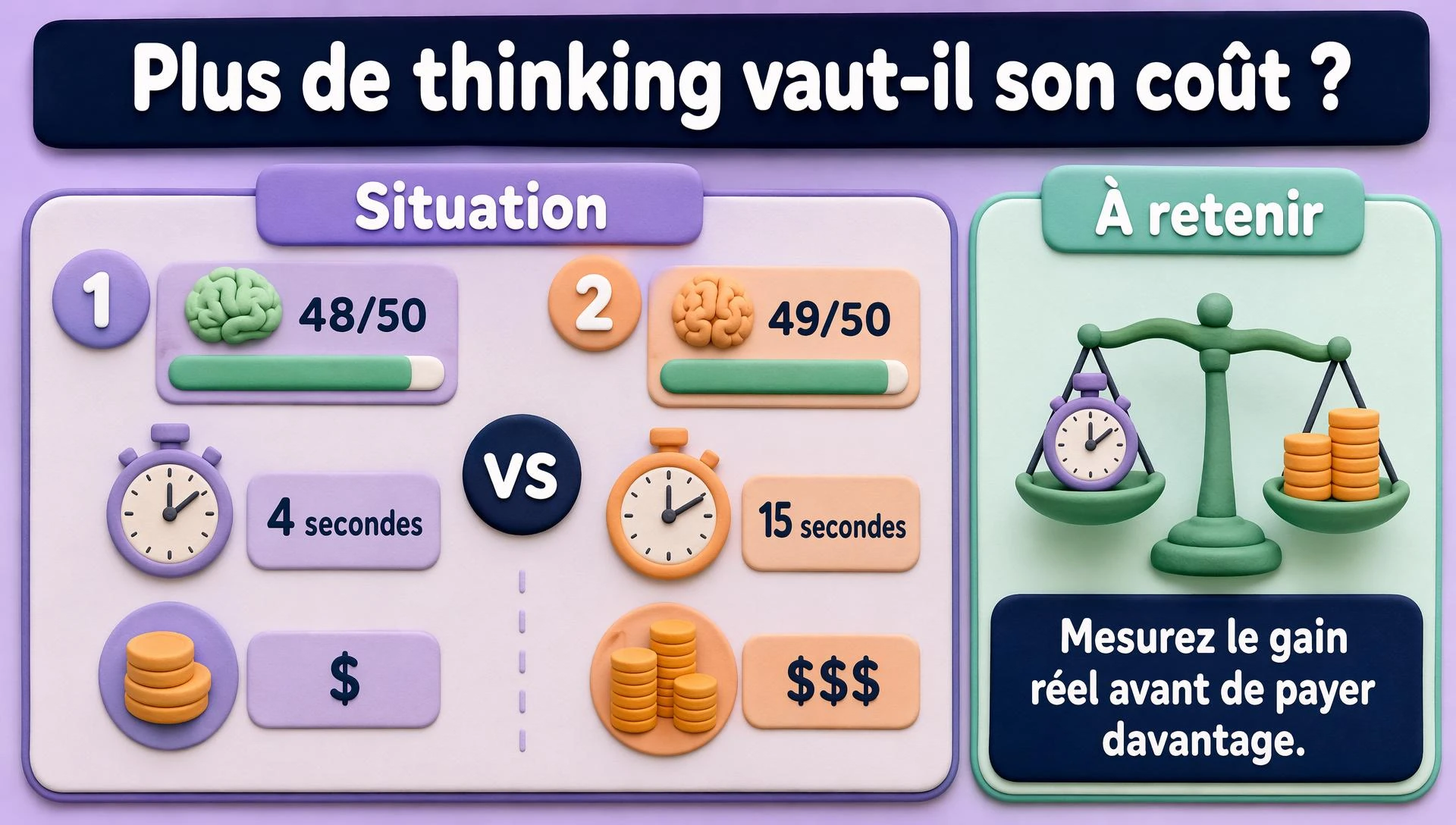 Vérifier si le thinking élevé vaut son coût