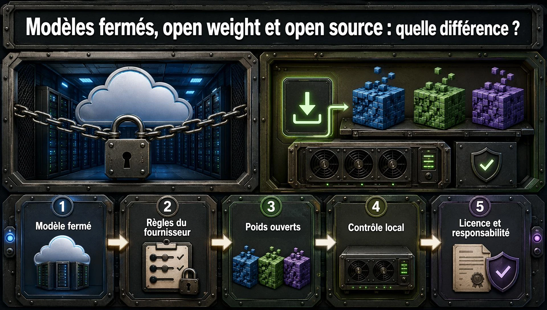 Modèles fermés, open weight et open source : quelle différence ?