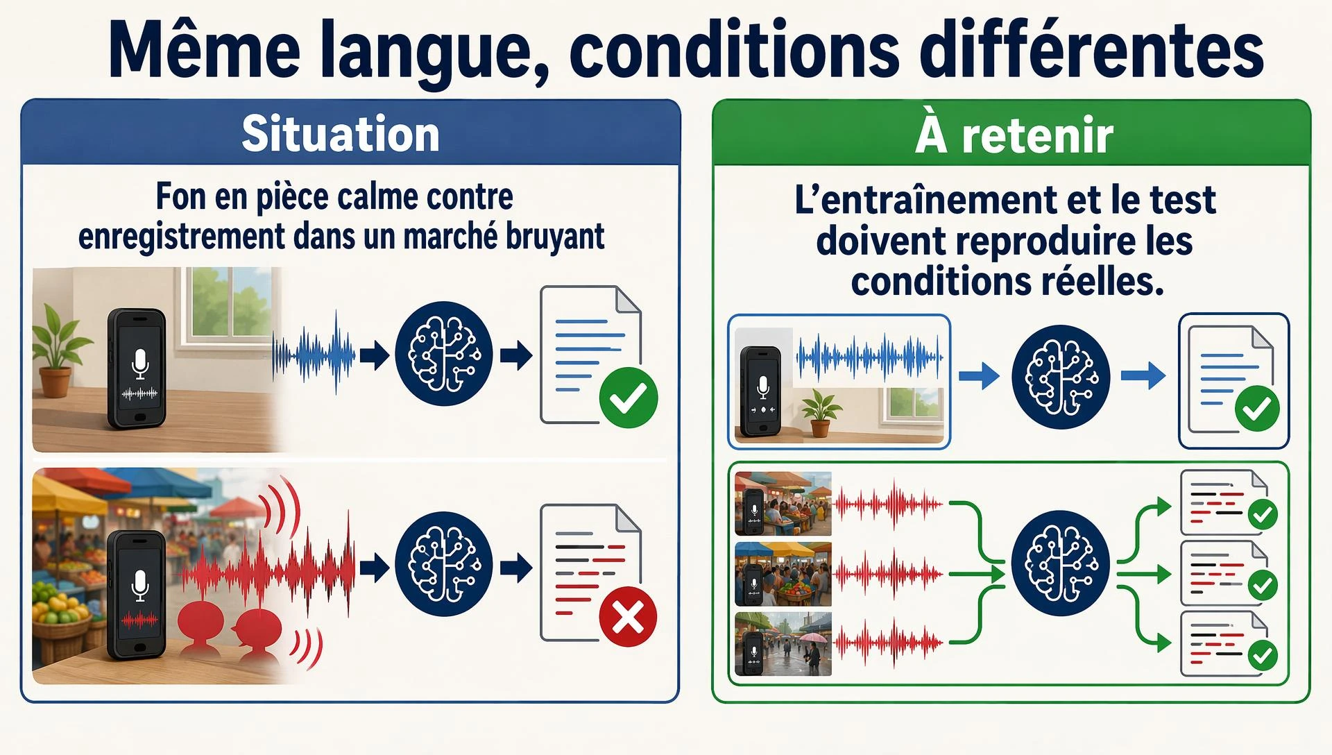 Connaître une langue ne garantit pas une bonne transcription partout