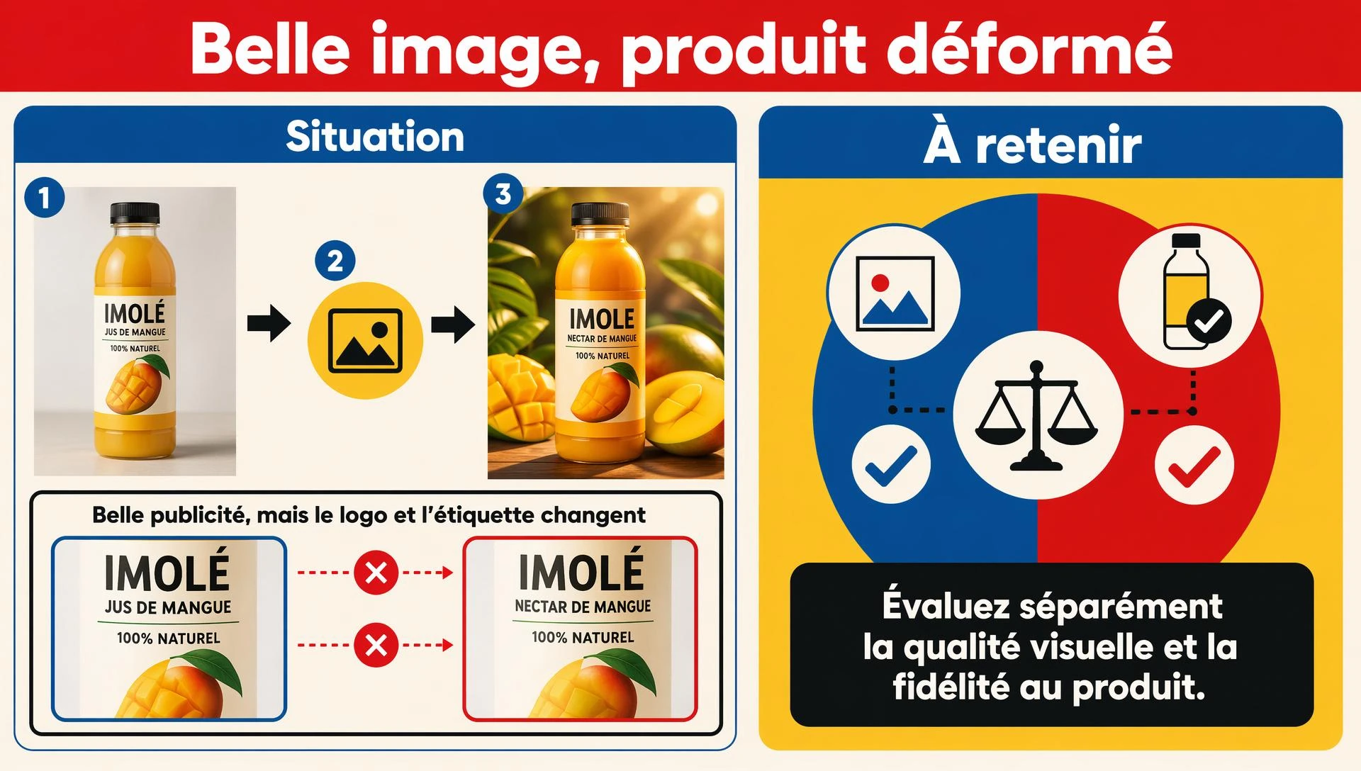 Une publicité réussie peut quand même déformer le produit