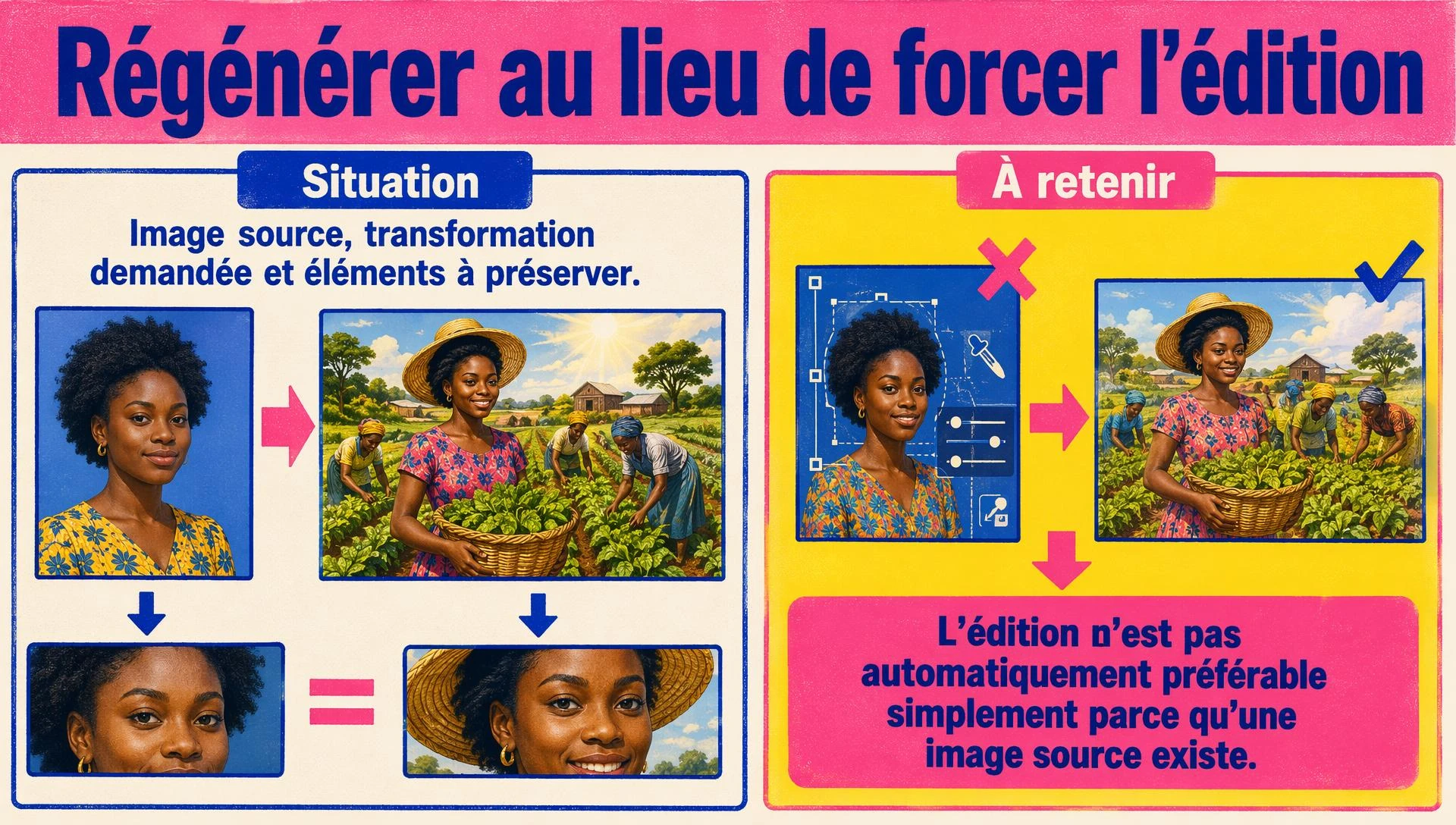 Régénérer au lieu de forcer l’édition