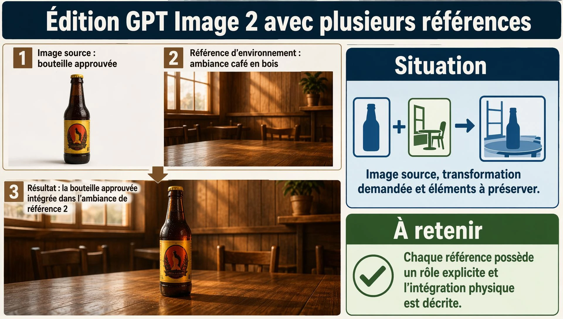 Édition GPT Image 2 avec plusieurs références