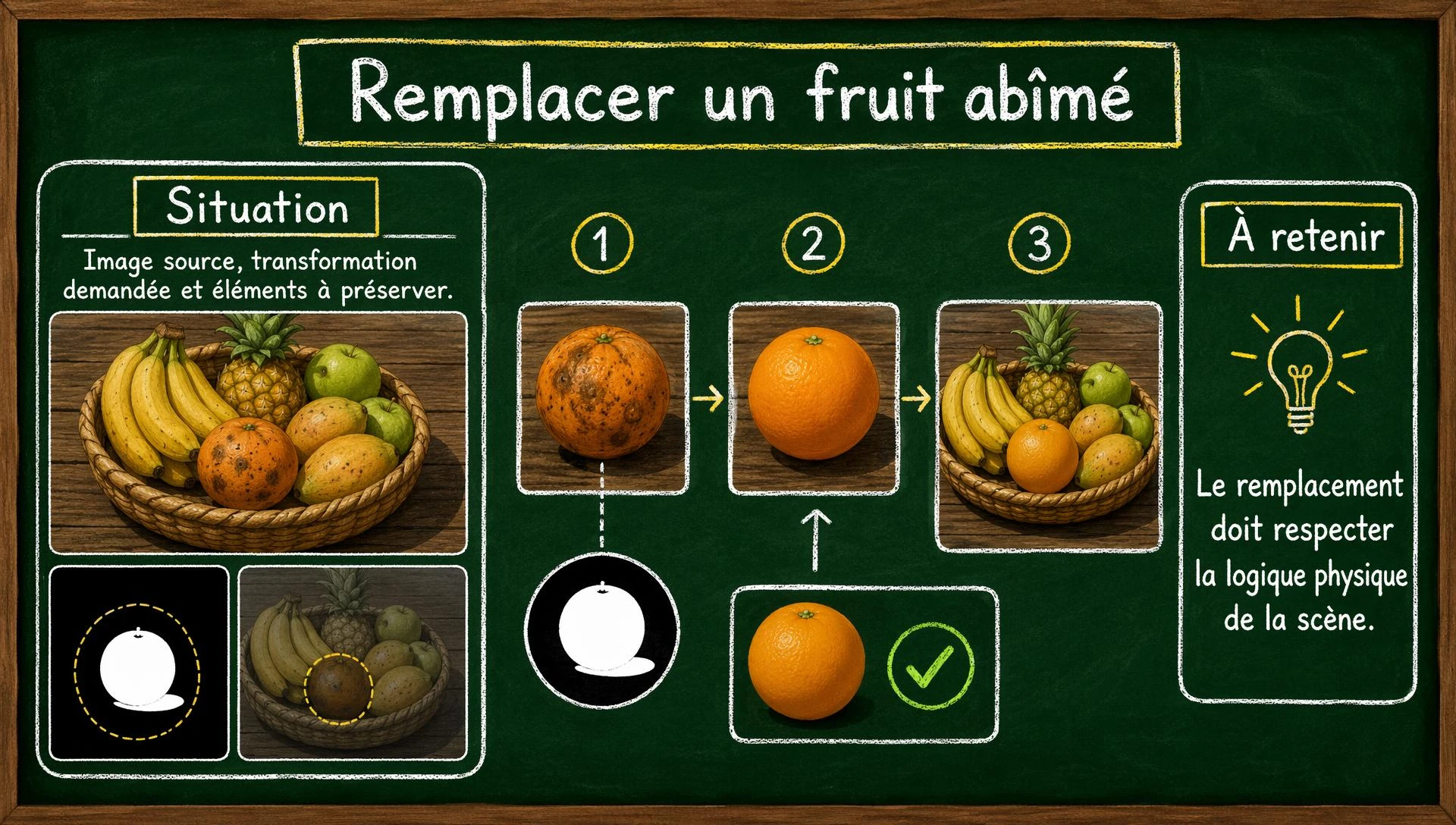 Remplacer un fruit abîmé