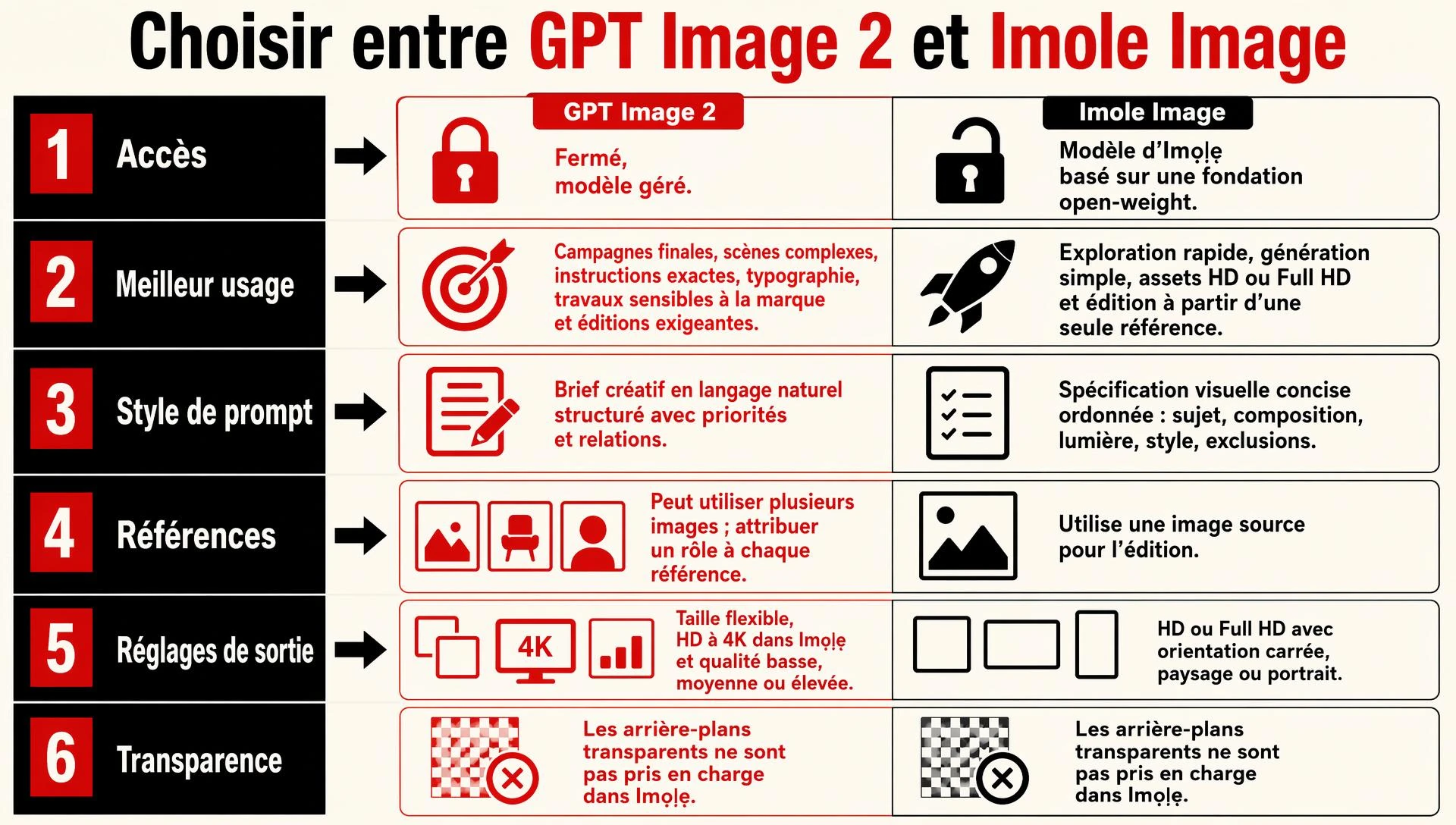 Choisir entre GPT Image 2 et Imole Image