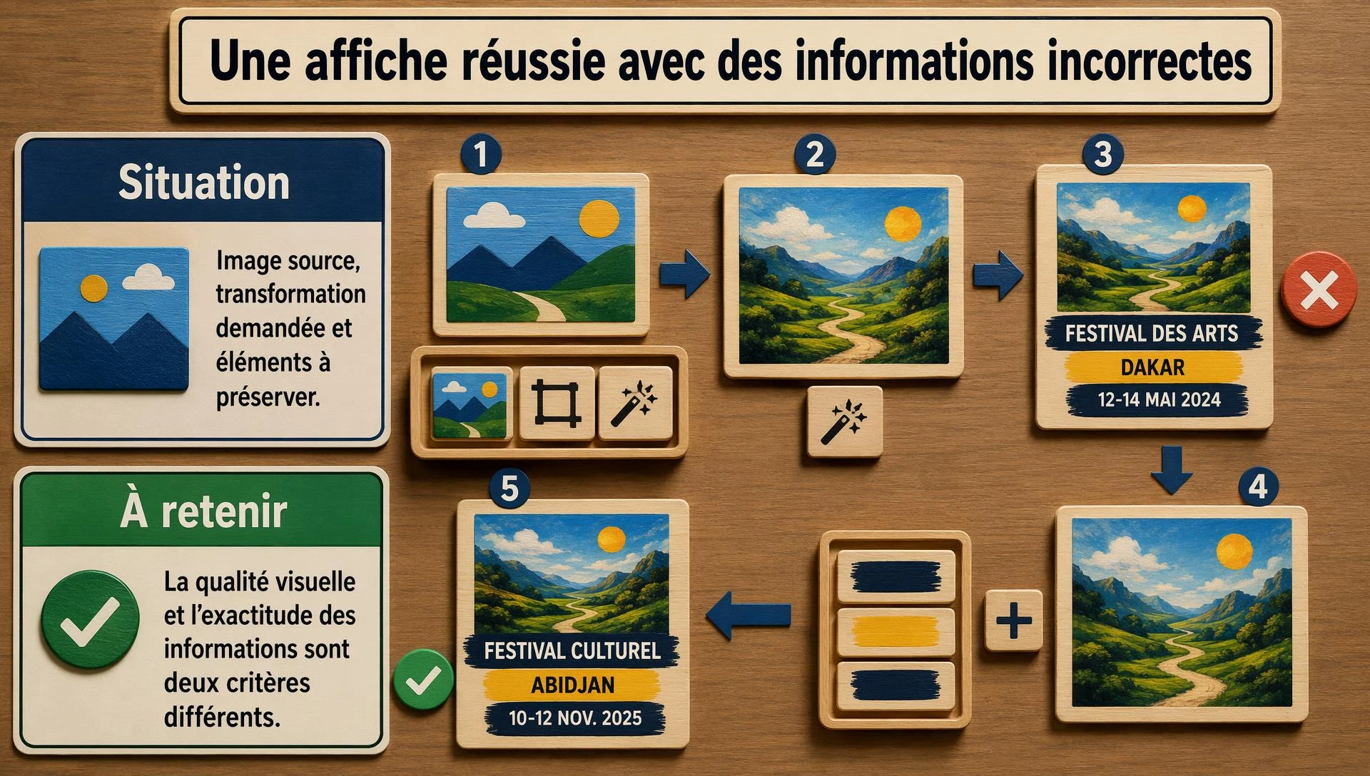 Une affiche réussie avec des informations incorrectes