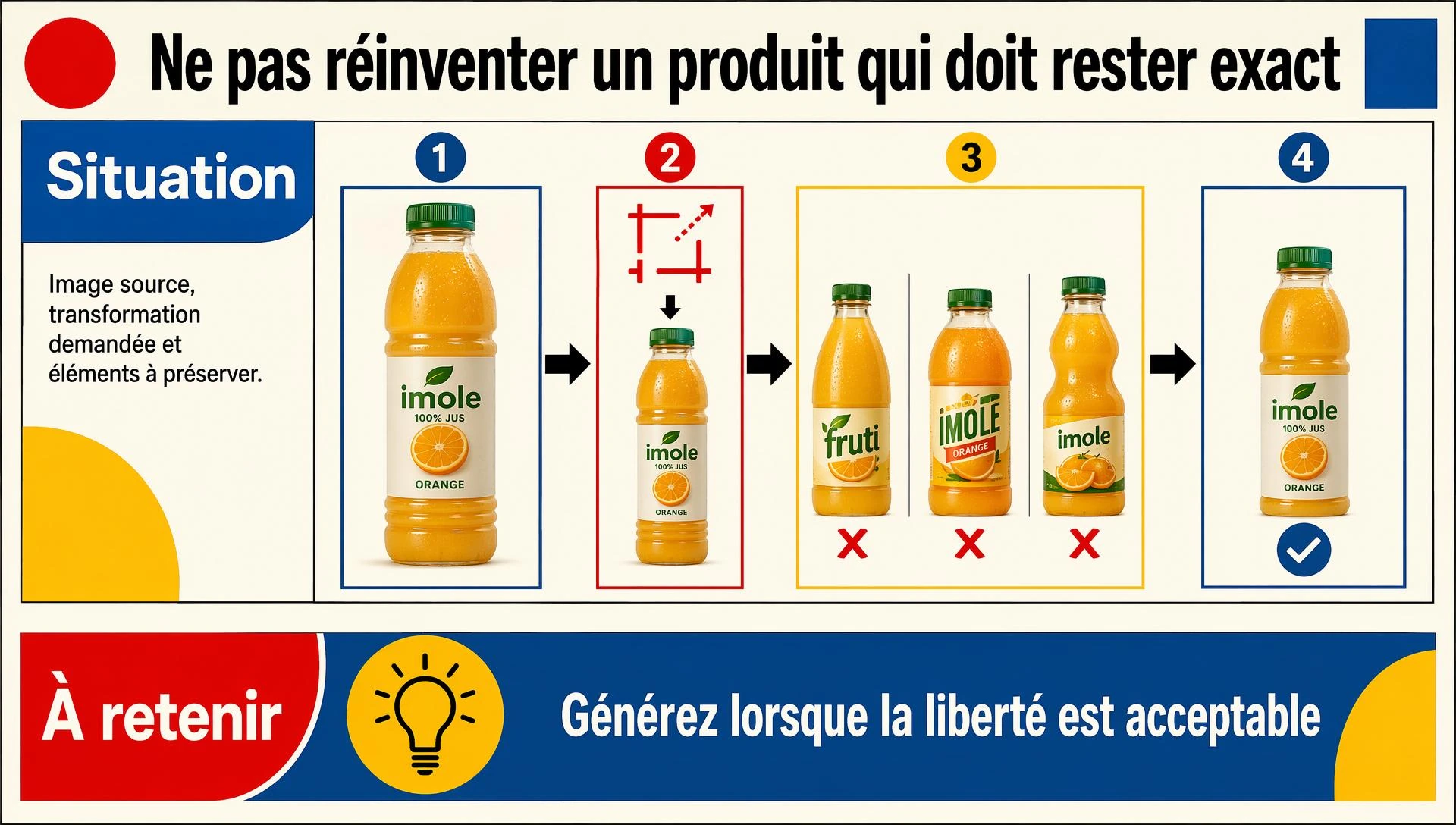 Ne pas réinventer un produit qui doit rester exact