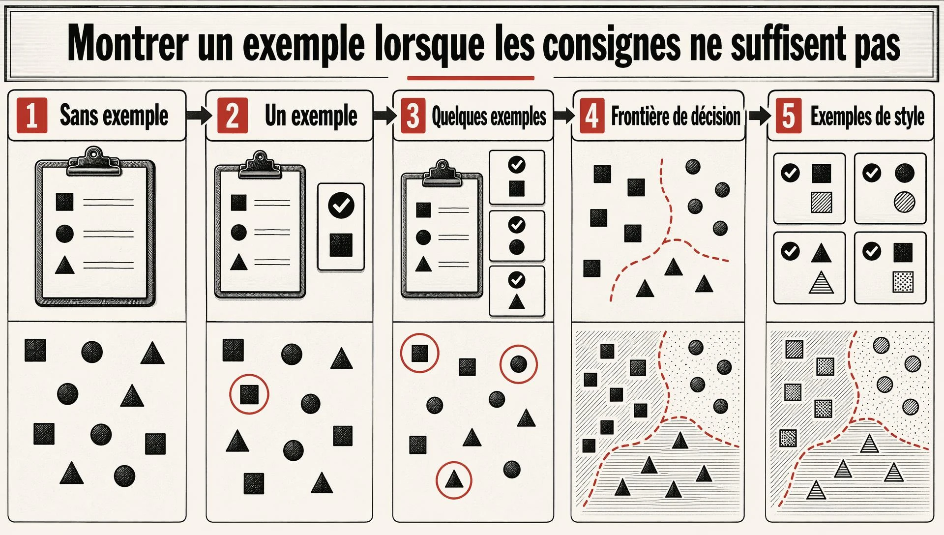 Montrer un exemple lorsque les consignes ne suffisent pas