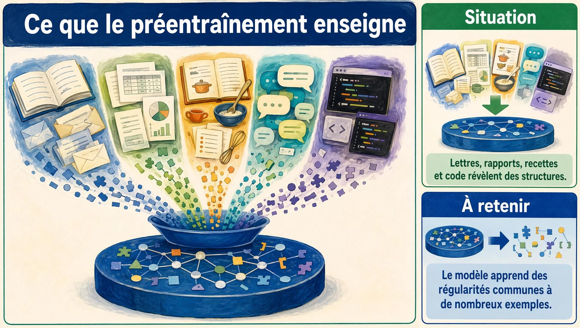 Ce que le préentraînement enseigne