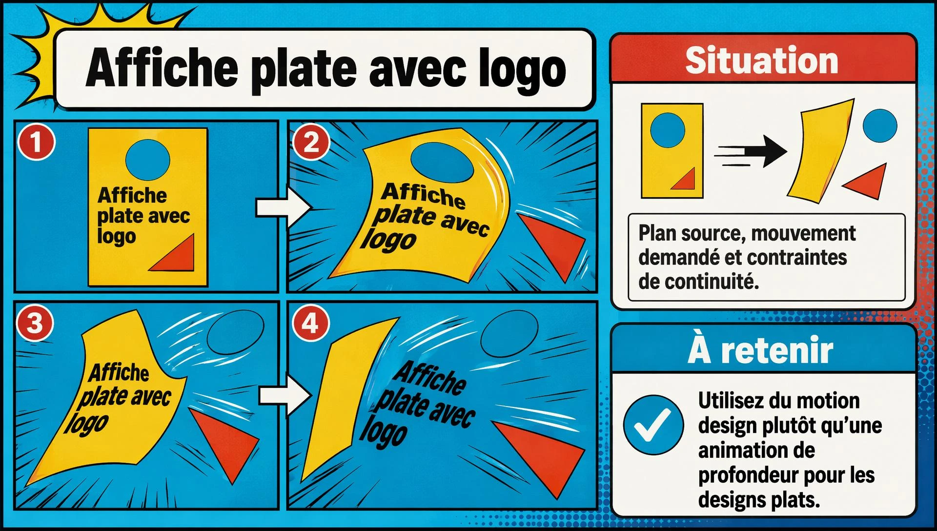 Affiche plate avec logo