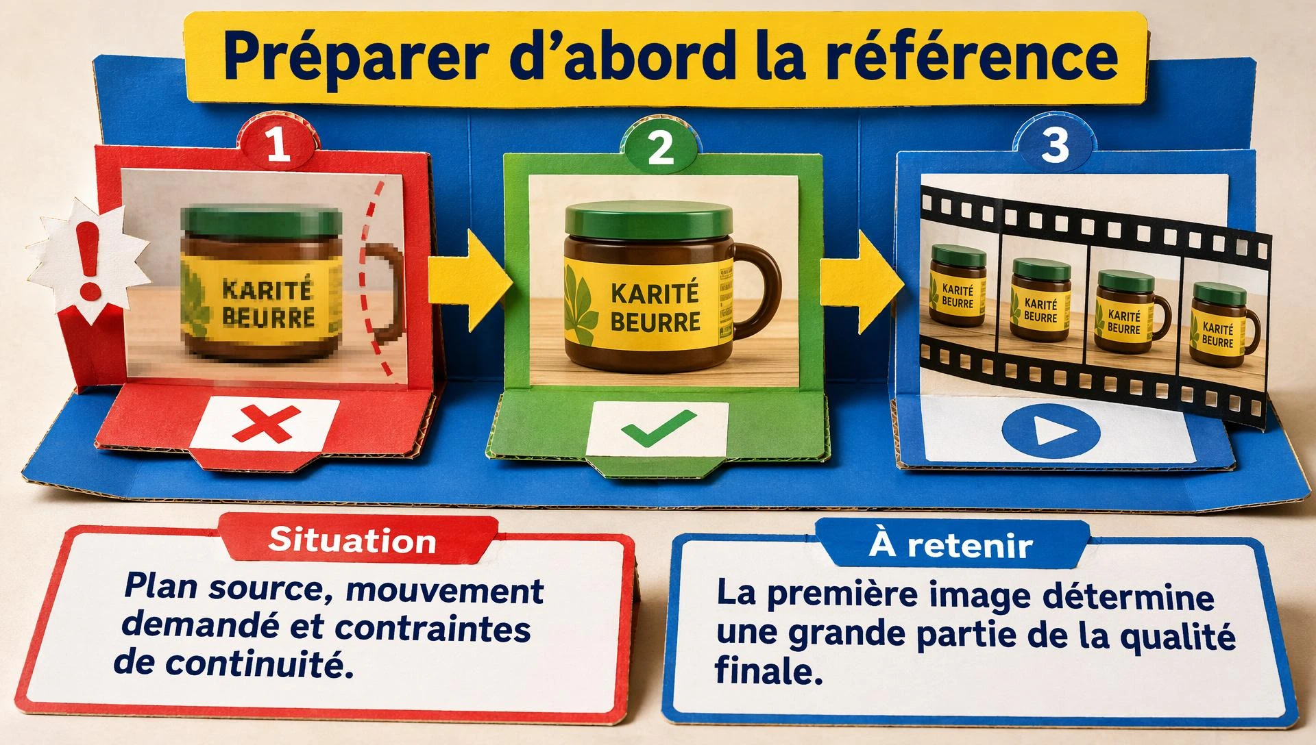 Préparer d’abord la référence