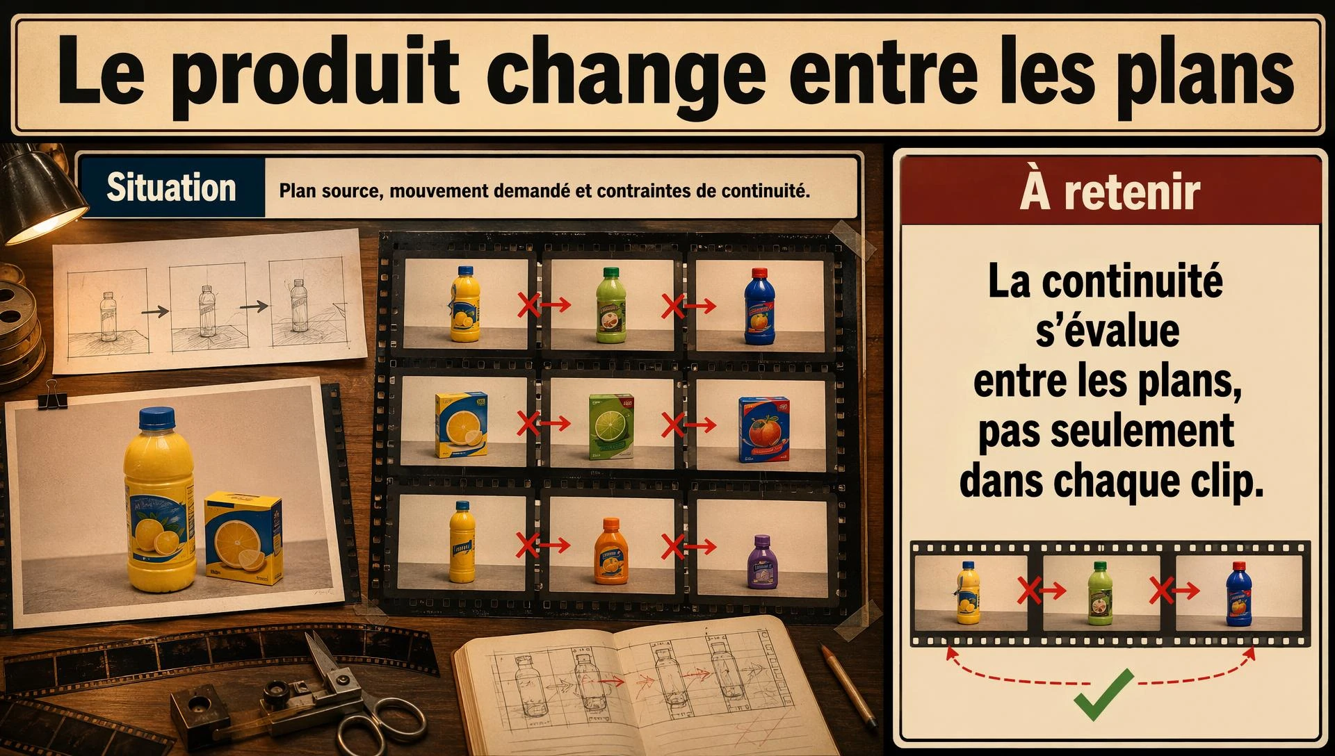 Le produit change entre les plans