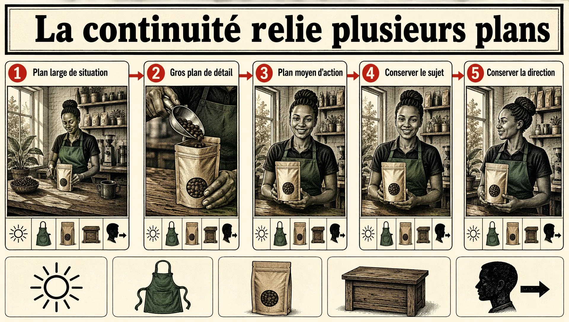 La continuité relie plusieurs plans