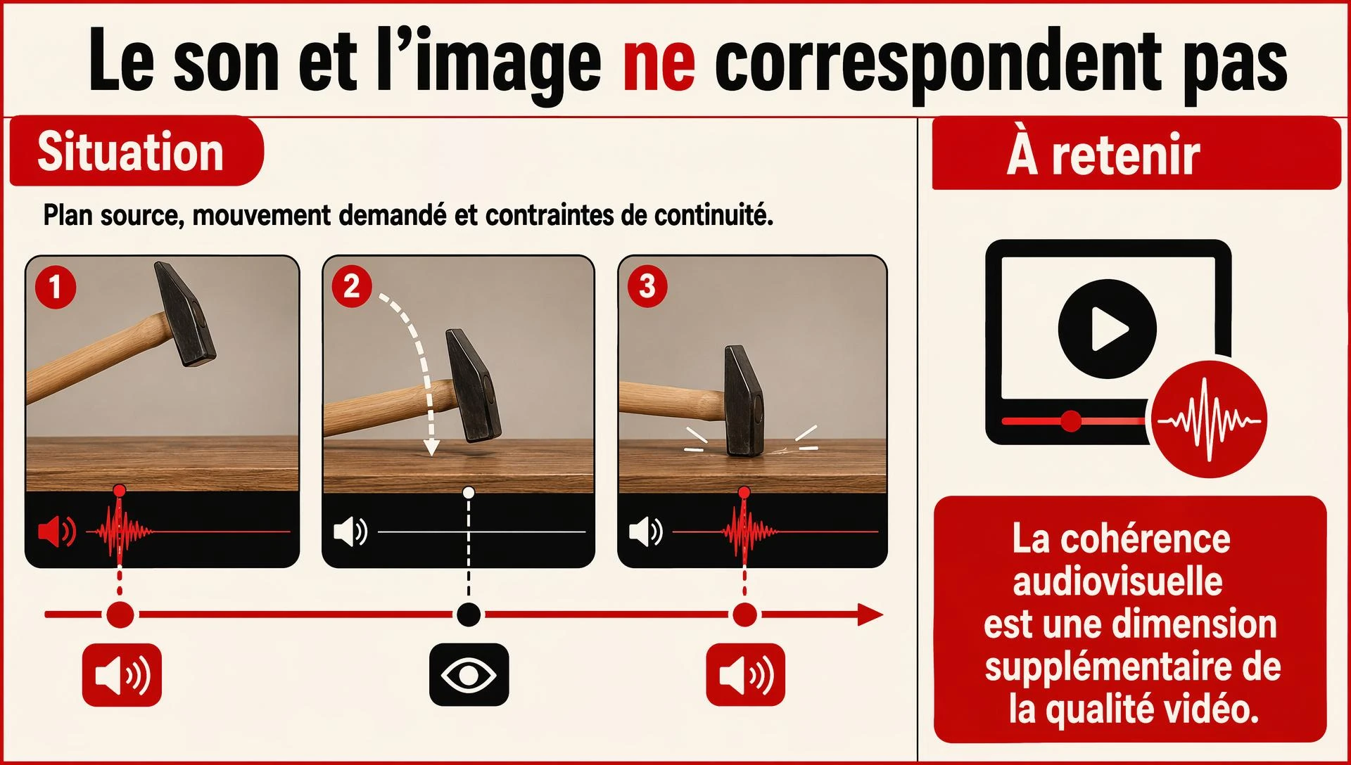 Le son et l’image ne correspondent pas