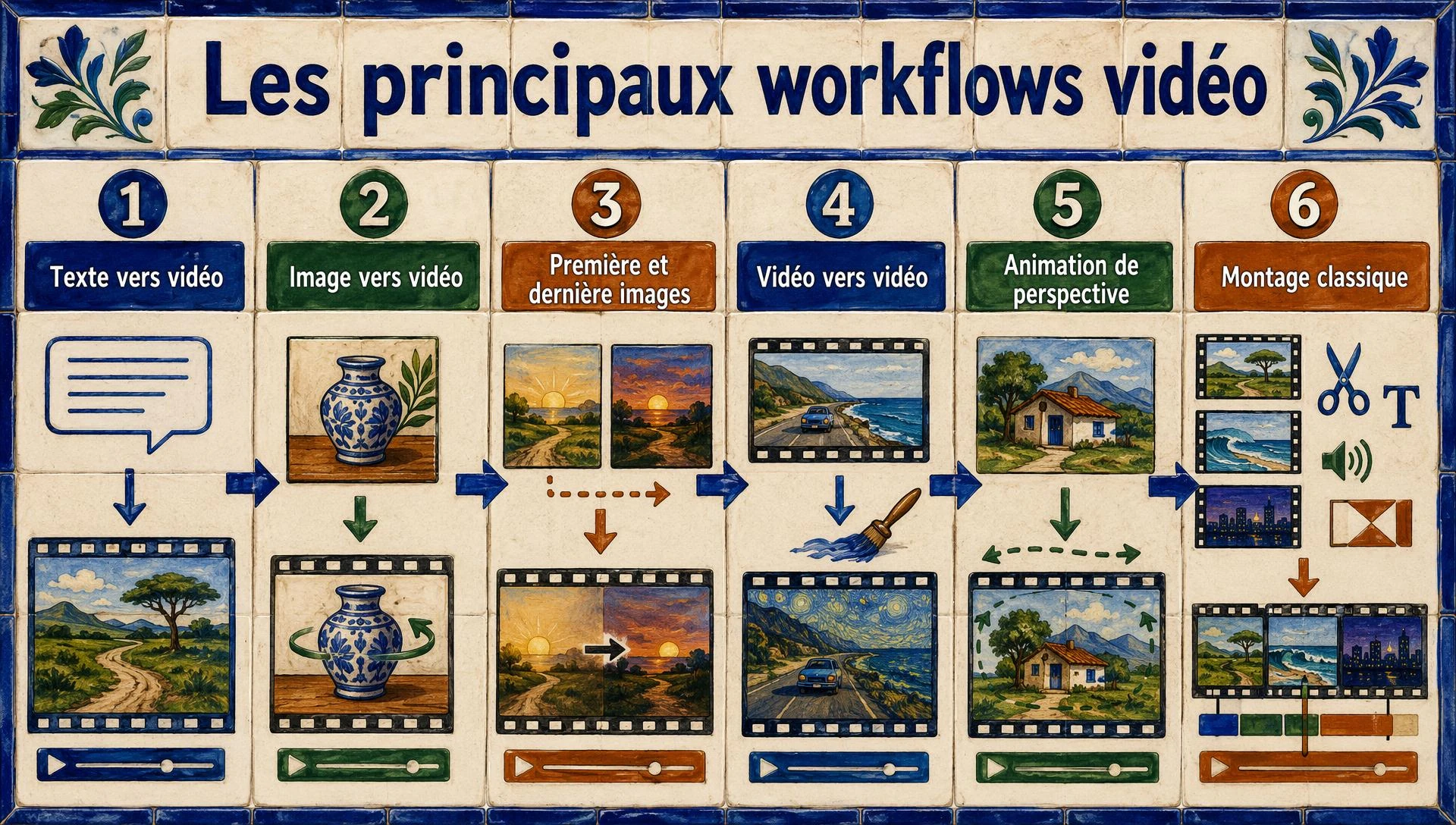 Les principaux workflows vidéo