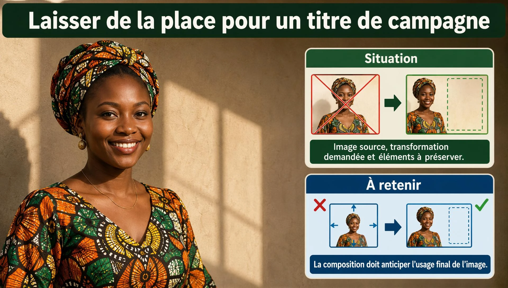 Laisser de la place pour un titre de campagne