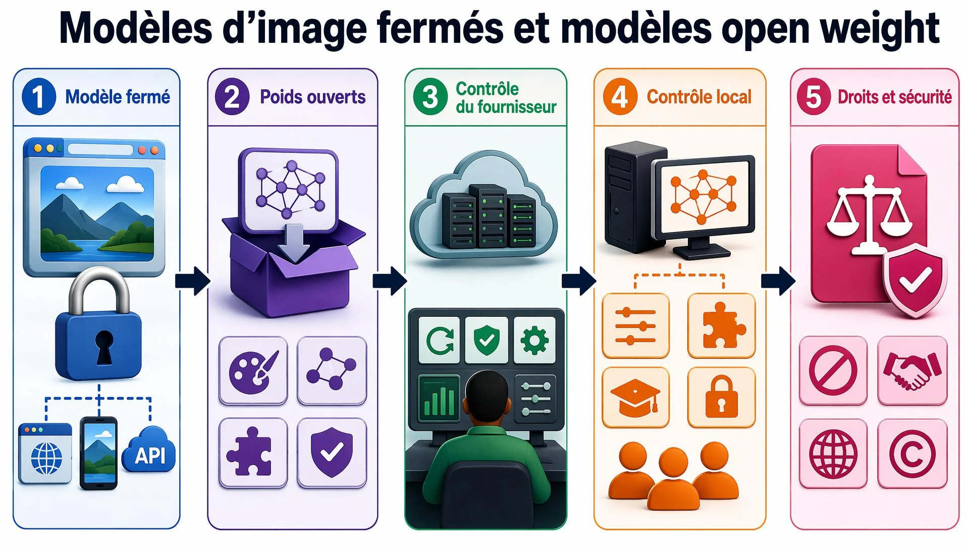 Modèles d’image fermés et modèles open weight