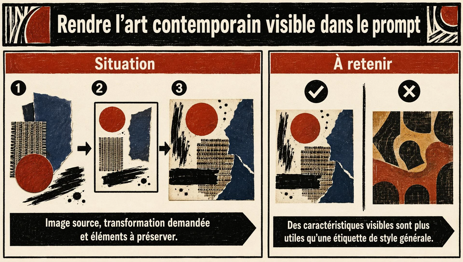 Rendre l’art contemporain visible dans le prompt