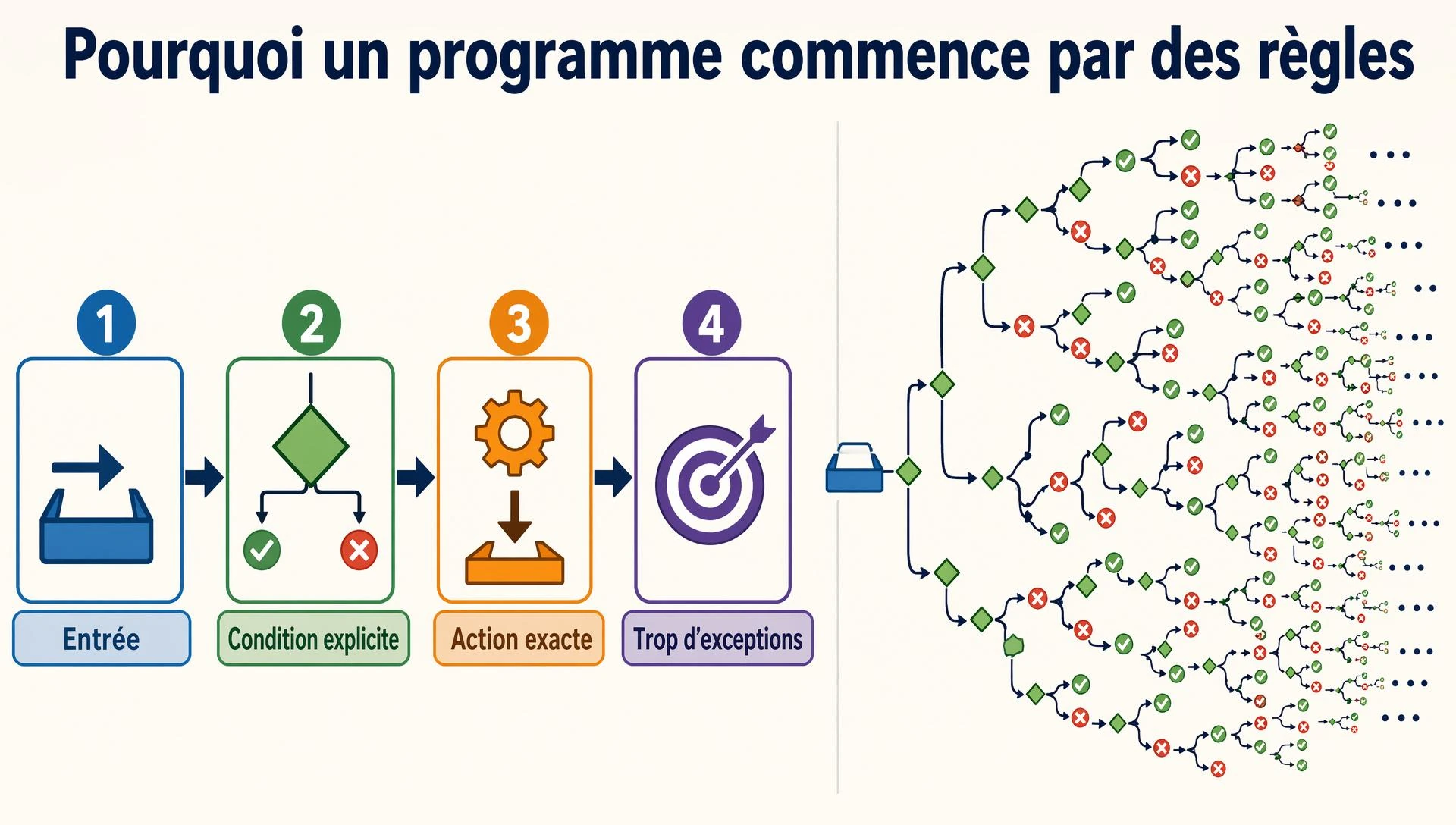 Pourquoi un programme commence par des règles